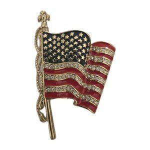 Vintage Monet Flag Pin United We Stand Remember 911